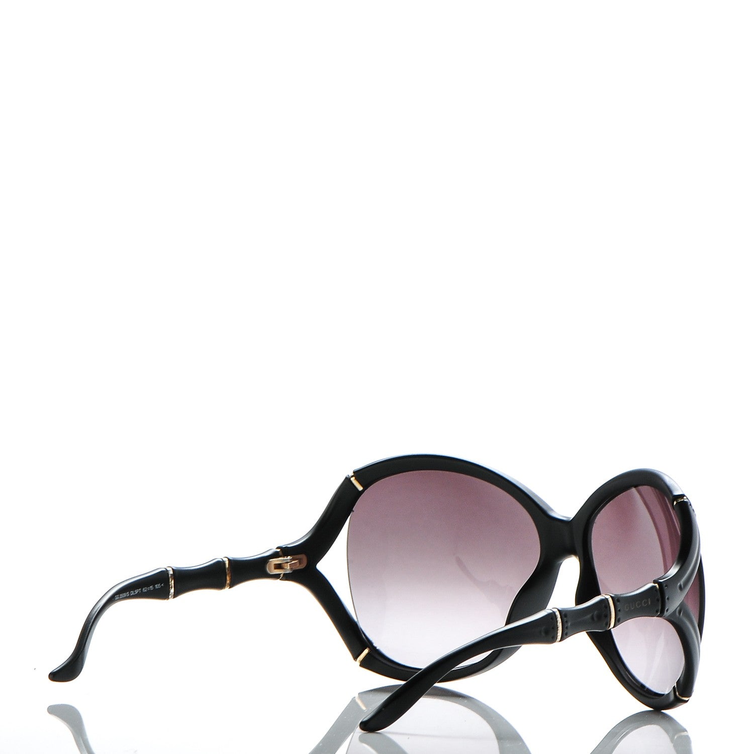 Gucci Oversized Oval Bamboo Sunglasses 3509/S Black 4 of 7