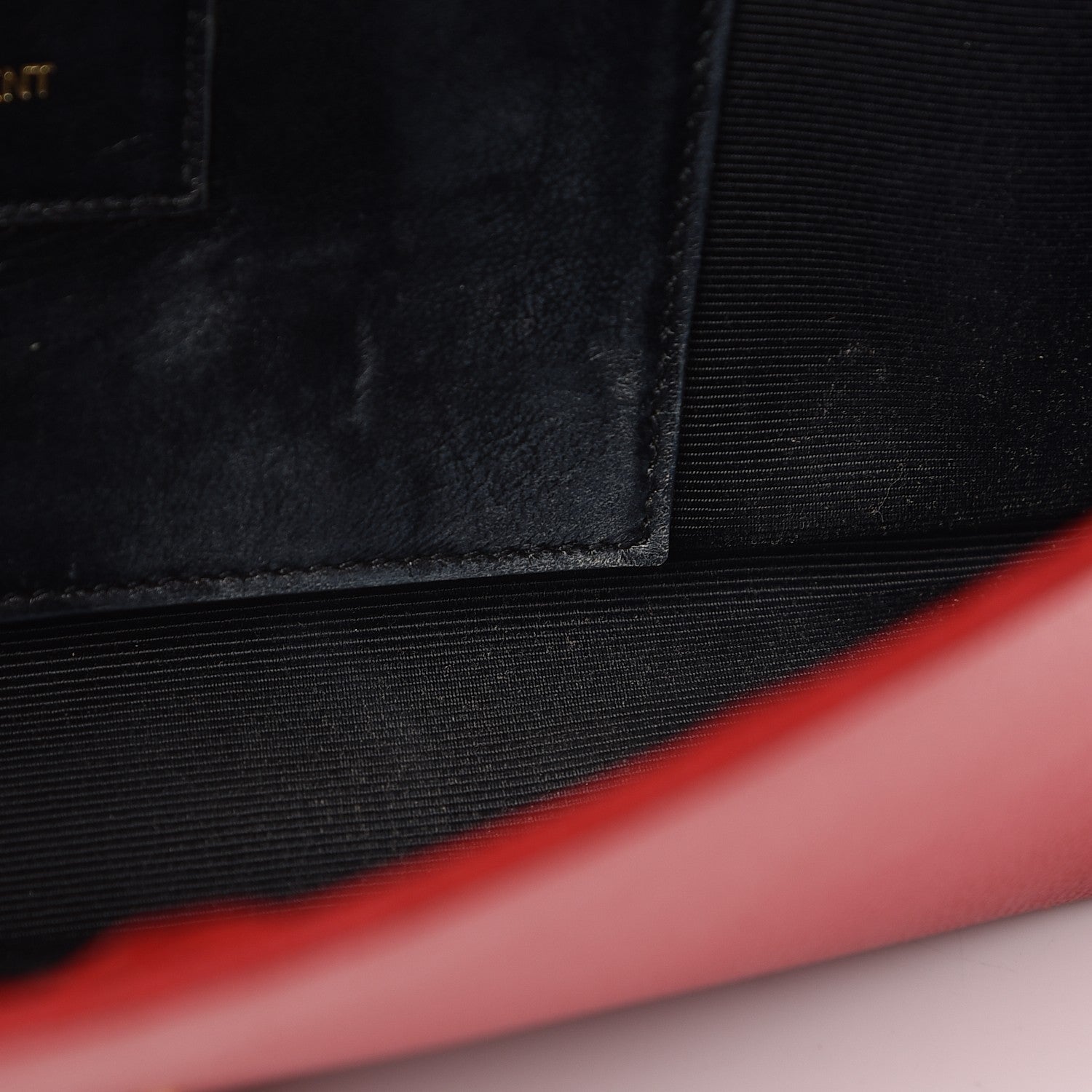 Saint Laurent Grain De Poudre Classic Monogram Cassandre Clutch New Red 7 of 7