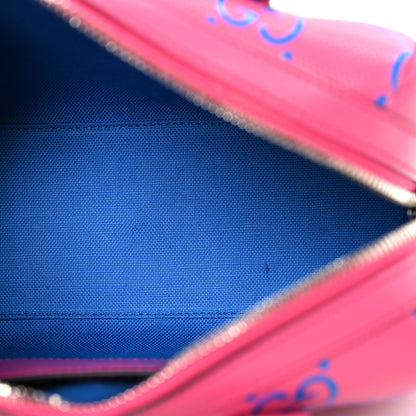 Gucci Calfskin GG Tennis Bi-Color Embossed Mini Duffle Bag Modern Fucsia Modern Blue 5 of 10