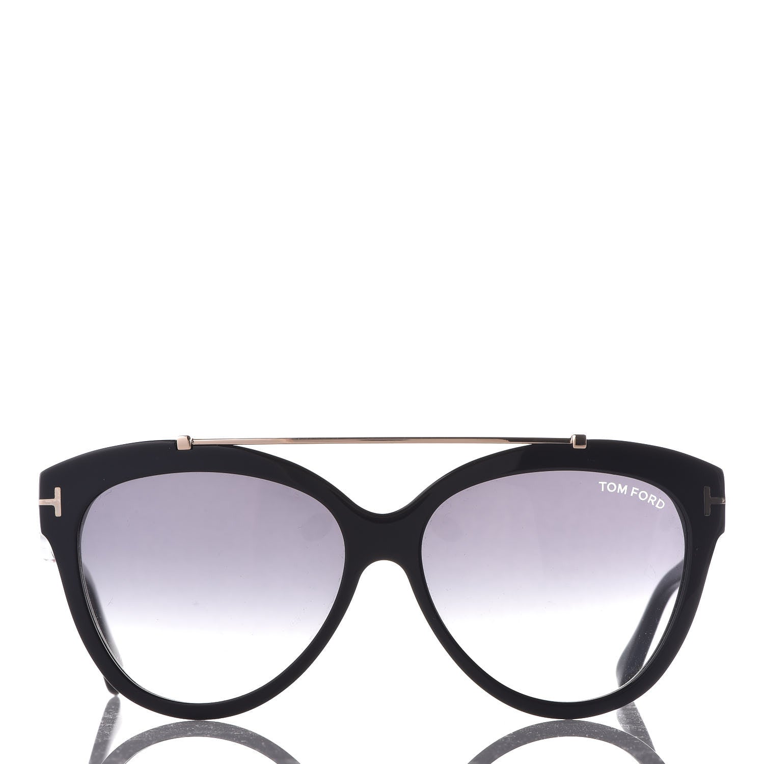 Tom Ford Livia Cat Eye Sunglasses TF518 Black 3 of 7