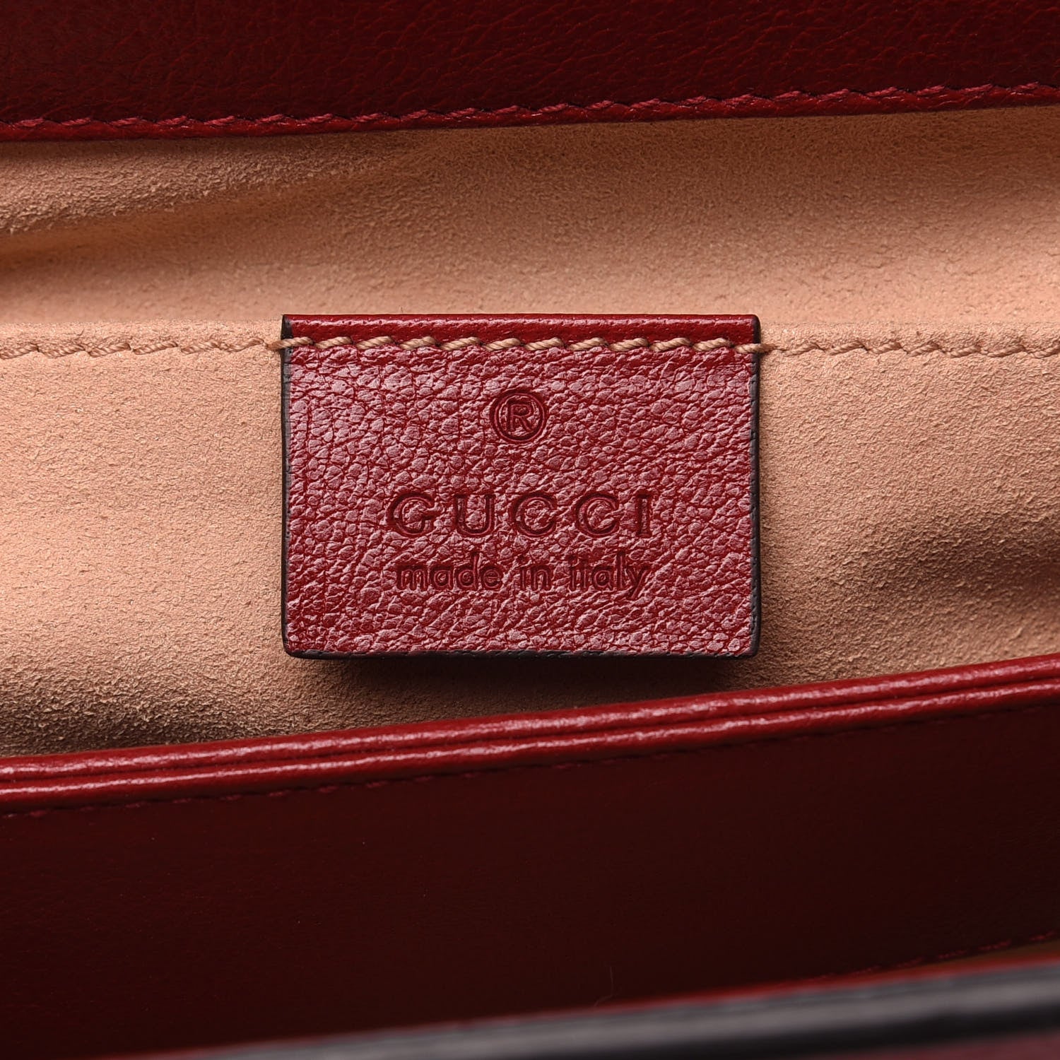 Gucci Suede Calfskin Web Small Ophidia Chain Shoulder Bag New Blue Romantic Cherry 10 of 12