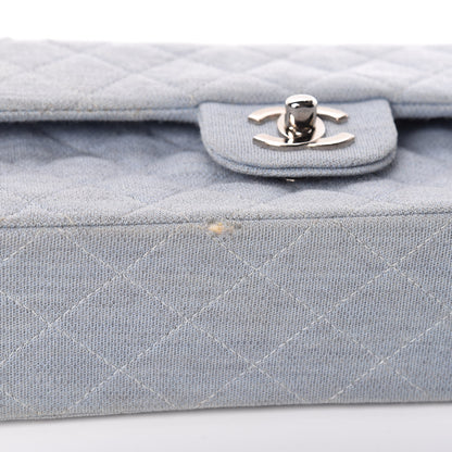 Chanel Jersey Quilted Small Double Flap Blue 15 of 20