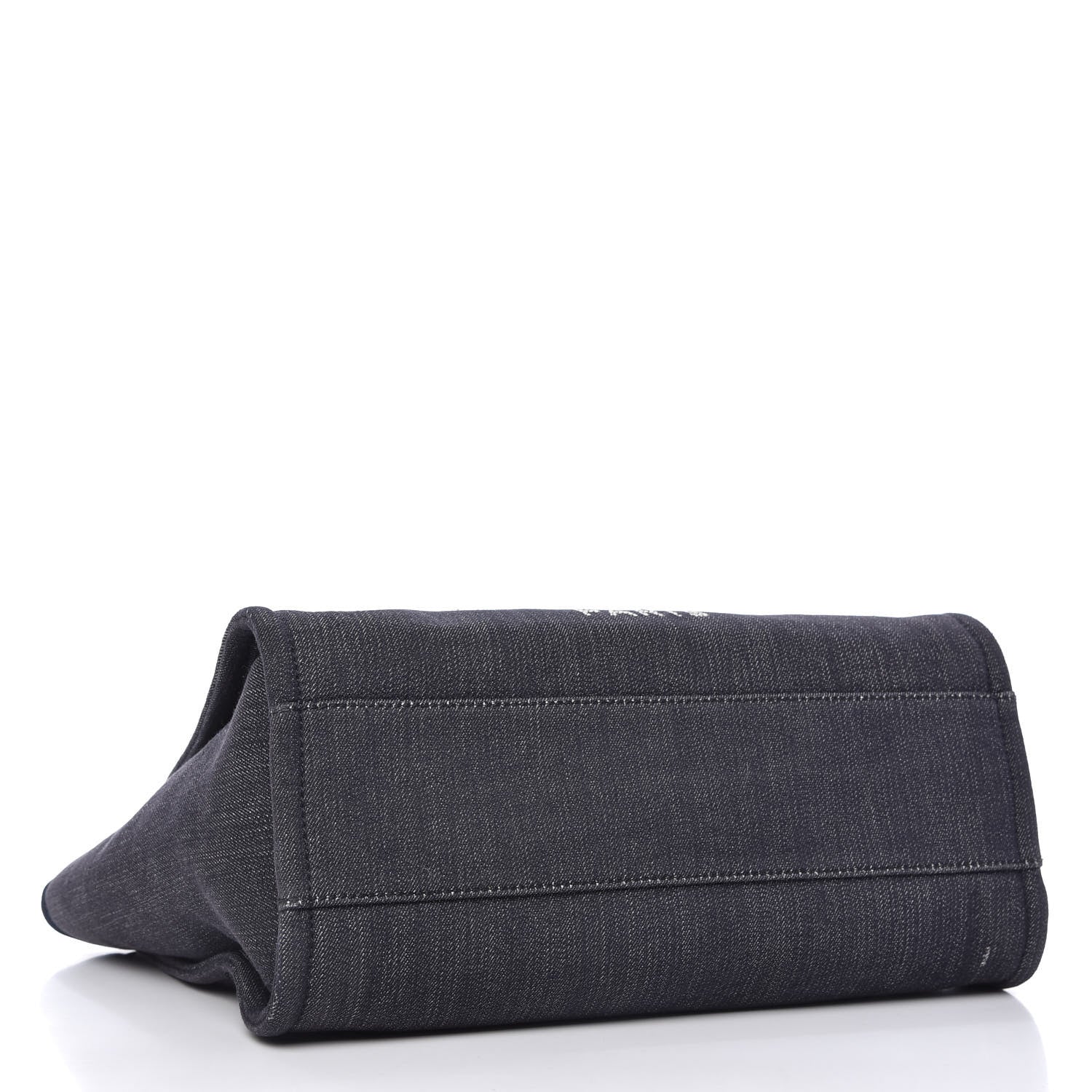 Chanel Denim Small Deauville Tote Dark Blue 4 of 10