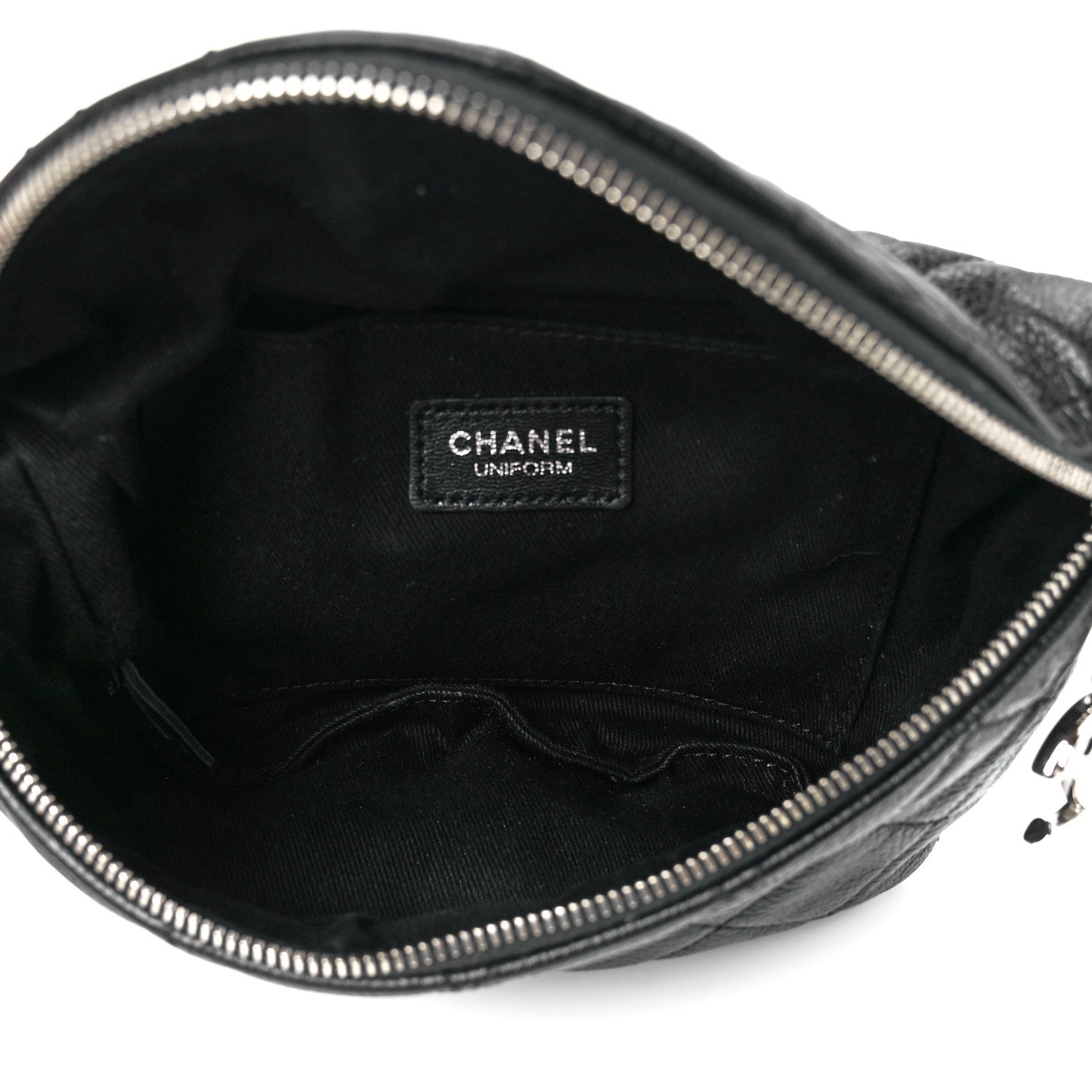 Chanel Grained Calfskin Quilted Waist Belt Bag Black 5 of 12