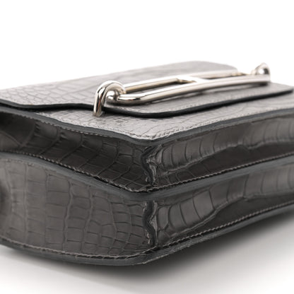 Hermes Matte Alligator Mini Sac Roulis Graphite 9 of 10