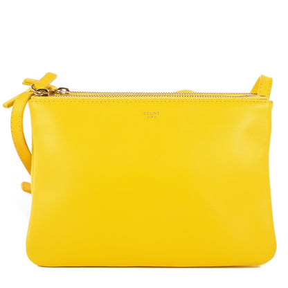 Celine Lambskin Small Trio Crossbody Bag Sun Yellow 1 of 8