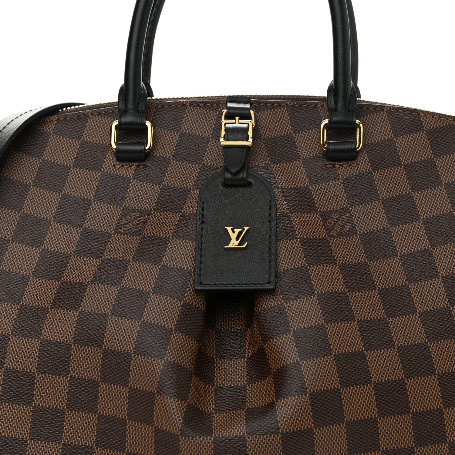Louis Vuitton Damier Ebene Odeon Tote MM Black 7 of 11