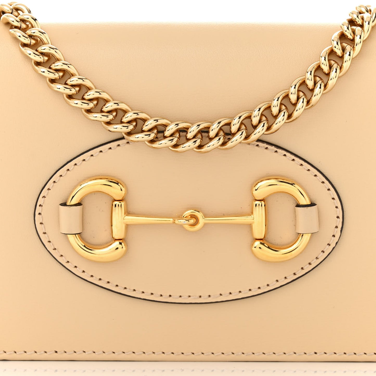 Boarded Plutone Calfskin Horsebit 1955 Wallet On Chain Bubble Tea