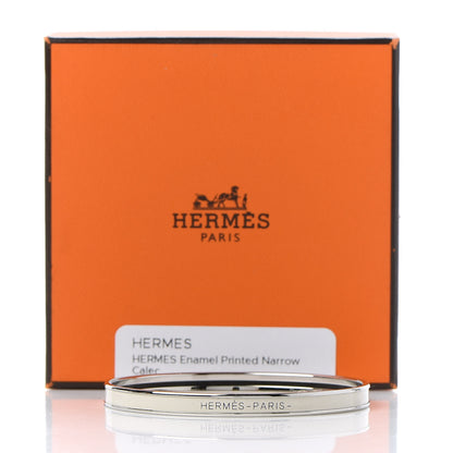 Hermes Enamel Printed Extra Narrow Bracelet 65 Pannacotta 6 of 6