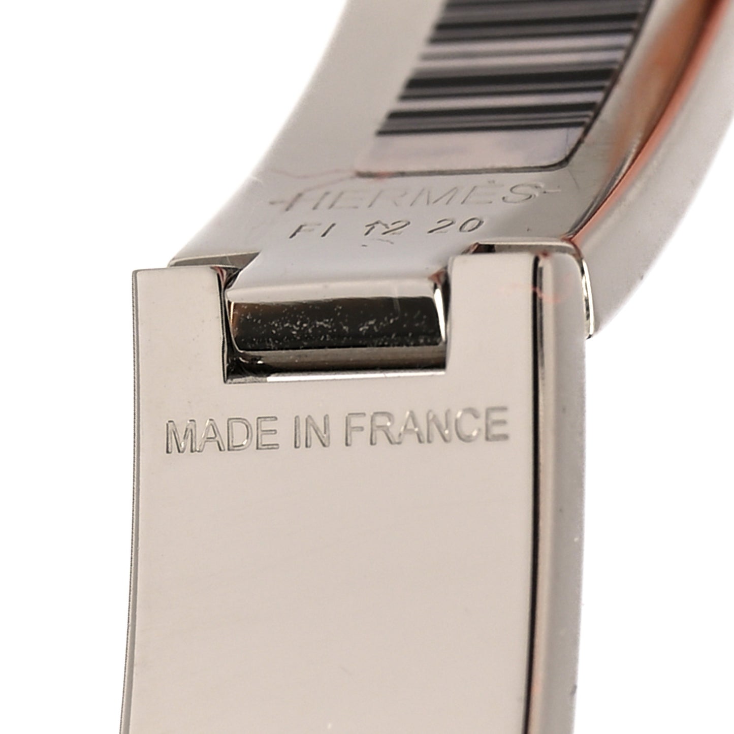 Enamel Narrow Clic Clac H Bracelet PM Marron Glace