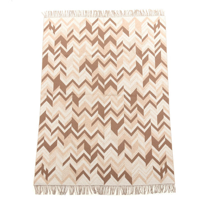 Hermes Wool Cashmere Chevrons Camo Blanket Ficelle 1 of 3