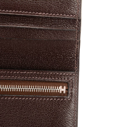 Hermes Matte Niloticus Crocodile Bearn Wallet Chocolate 8 of 9