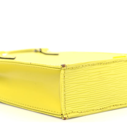 Louis Vuitton Epi Petit Sac Plat Yellow Citron 9 of 10