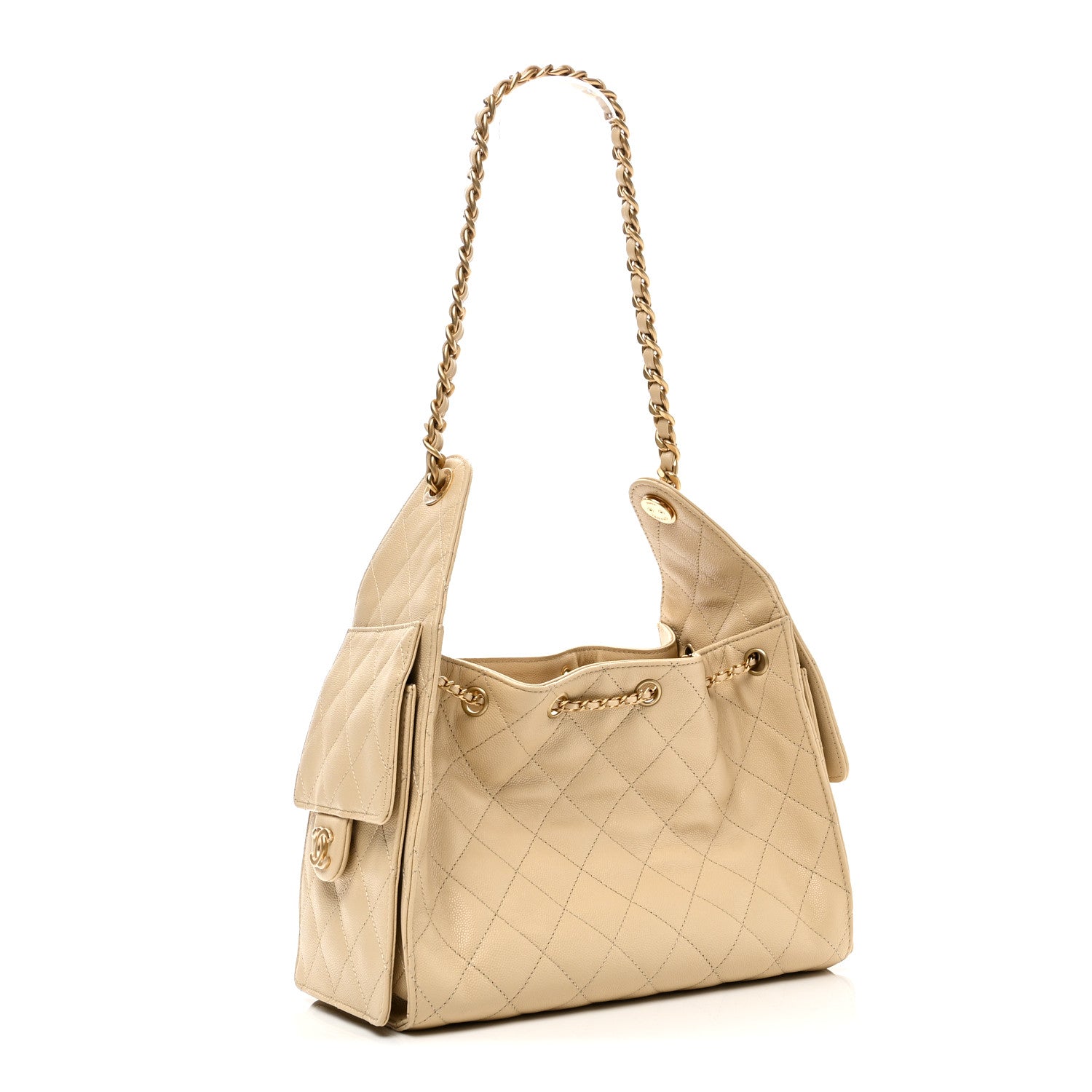 Chanel Caviar Quilted Small Chanel 25 Handbag Light Beige 3 of 10