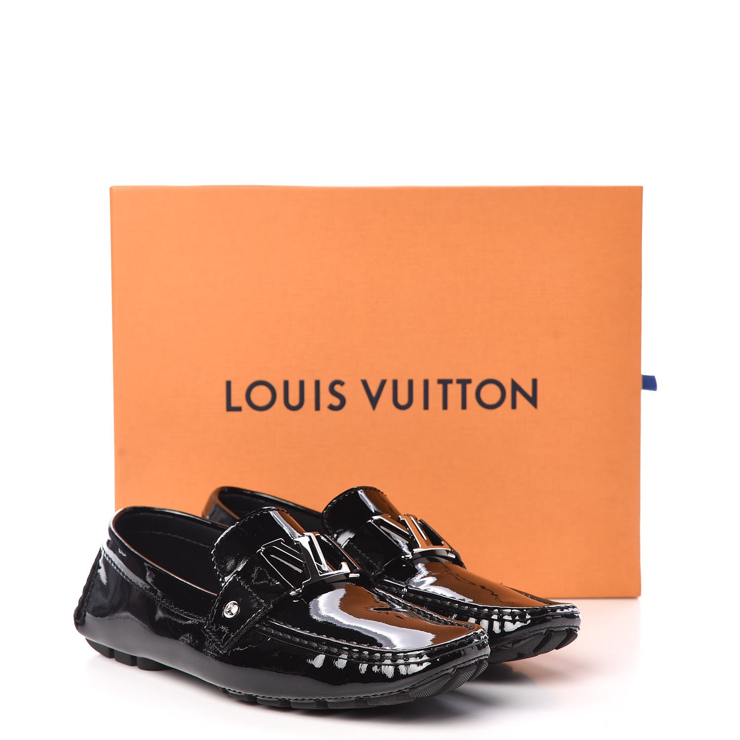 Louis Vuitton Patent Monte Carlo Loafers 7 Black 9 of 9