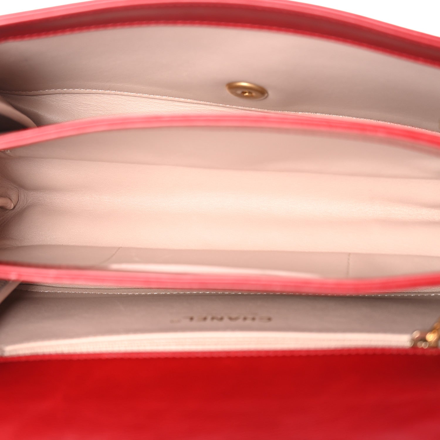 Chanel Iridescent Calfskin Quilted Small Straight Lined Flap Red 5 of 12