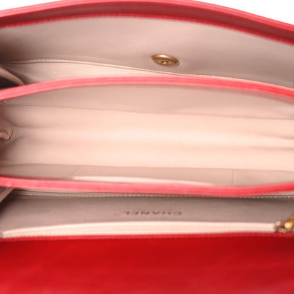 Chanel Iridescent Calfskin Quilted Small Straight Lined Flap Red 5 of 12
