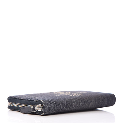 Chanel Denim Deauville Zip Around Wallet Dark Blue 4 of 14