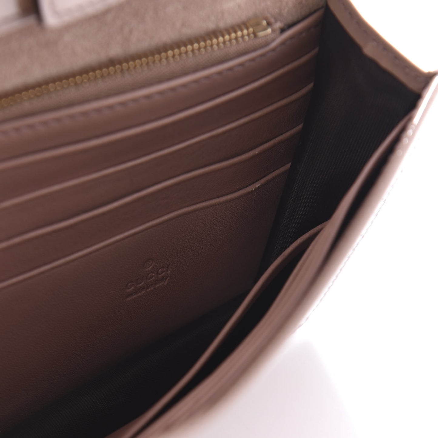 Patent Microguccissima Mini Nice Wallet Dark Cipria