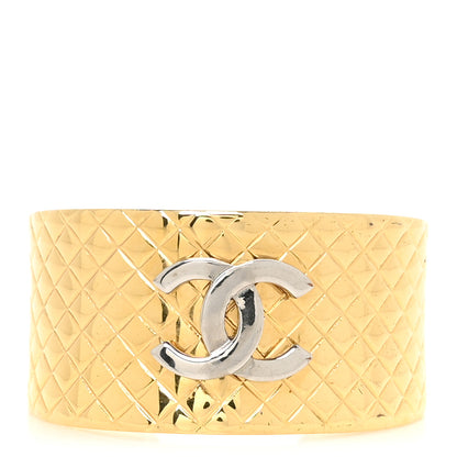 Chanel Metal CC Cuff Gold Silver 1 of 4