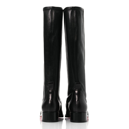 Christian Louboutin Nappa Tagastretch Flat Knee Boots 37.5 Black 6 of 10