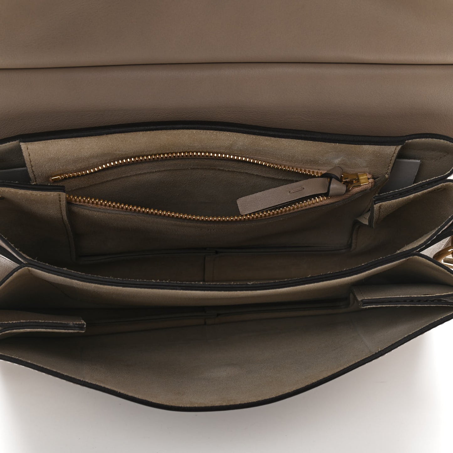 Calfskin Suede Medium Faye Shoulder Bag Motty Grey