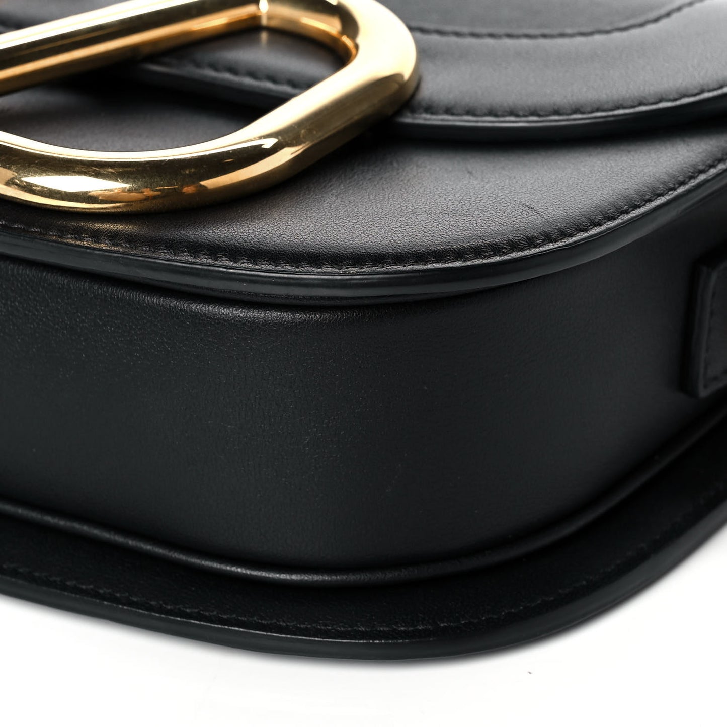 Smooth Calfskin Supervee Shoulder Bag Black