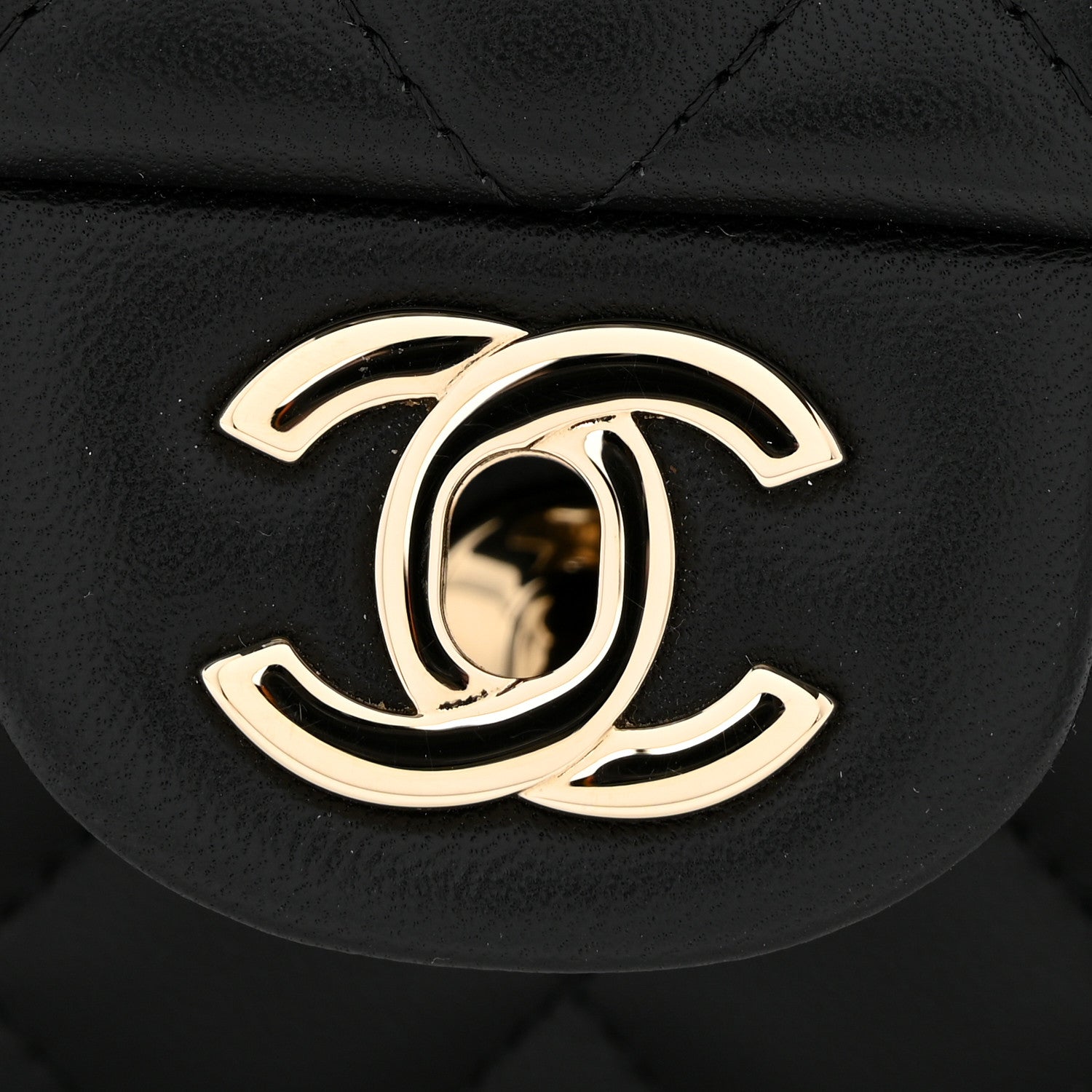 Chanel Lambskin Quilted Mini Rectangular Flap Black 12 of 13