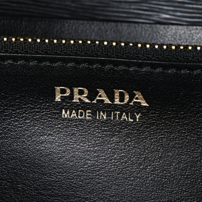 Prada Saffiano Metal Oro Chain Wallet Black 5 of 9