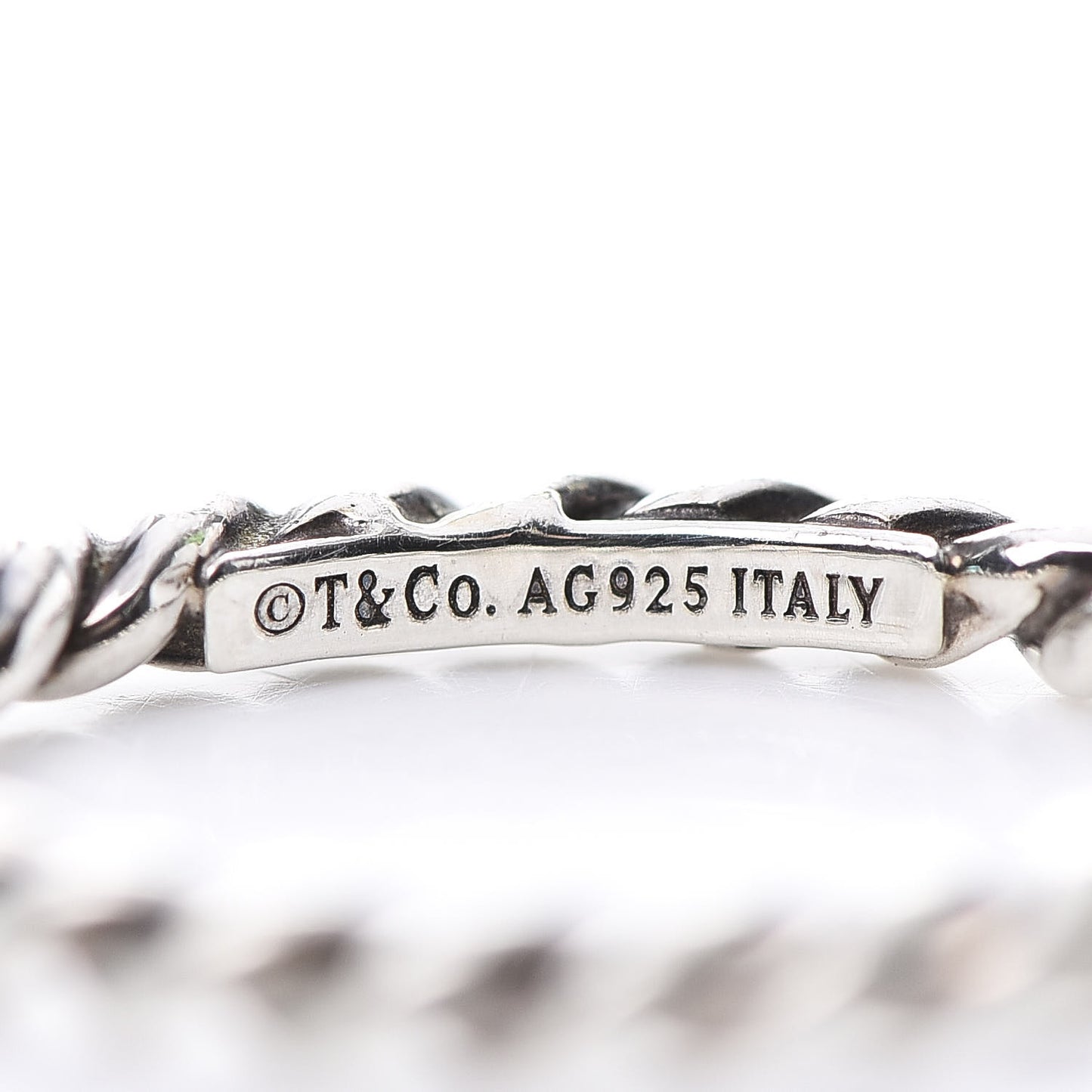 Sterling Silver Twist Rope Ring 48 4.5