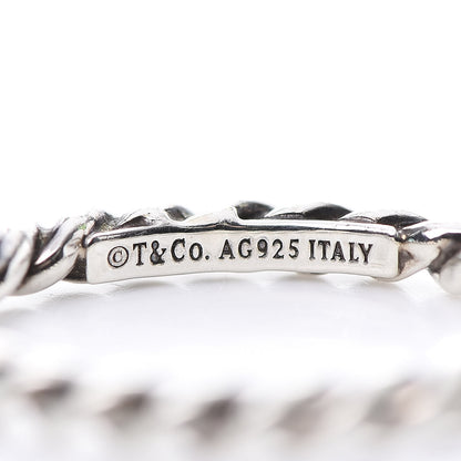 Tiffany Sterling Silver Twist Rope Ring 48 4.5 4 of 5