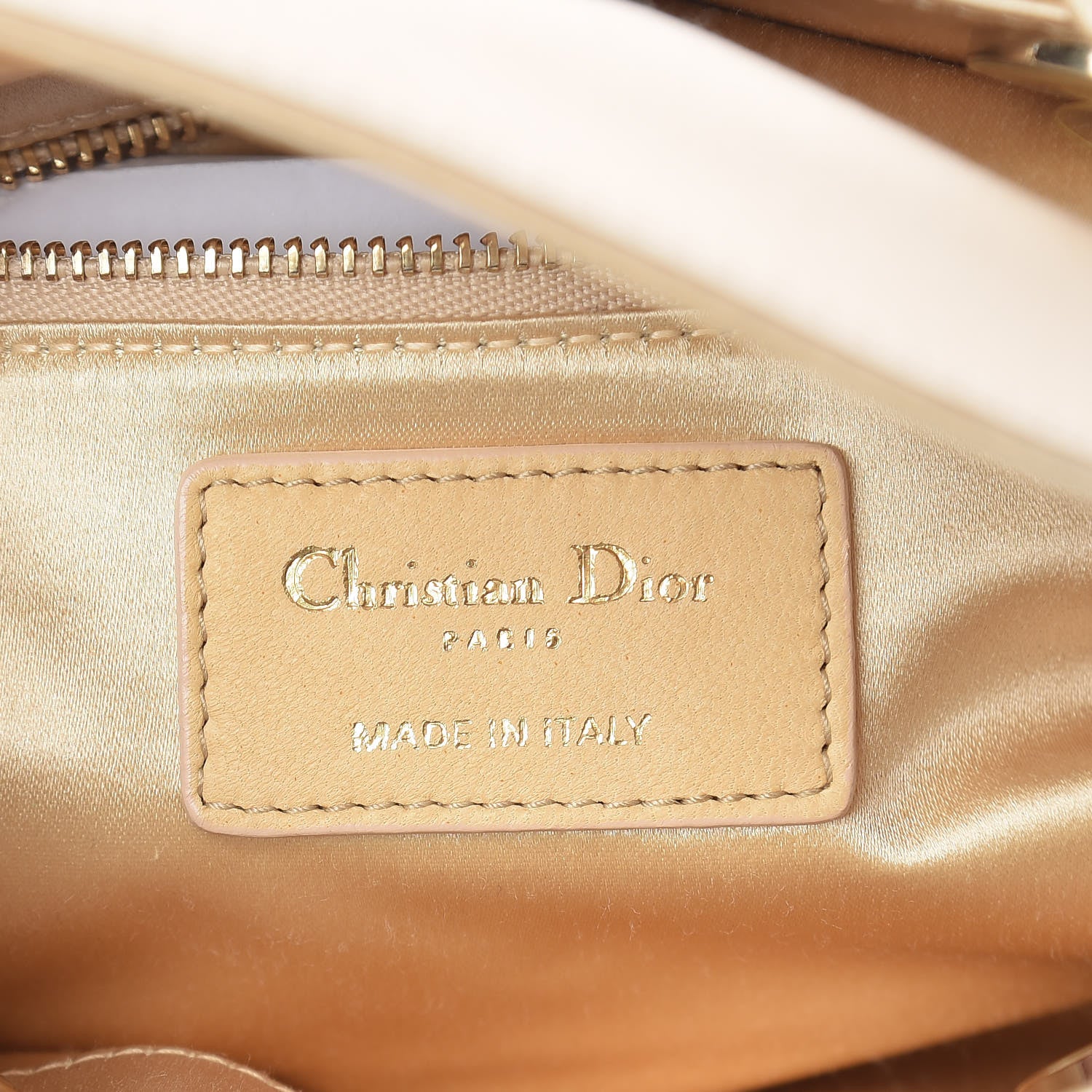 Christian Dior Satin Beaded Mini Lady Dior Gold 6 of 14