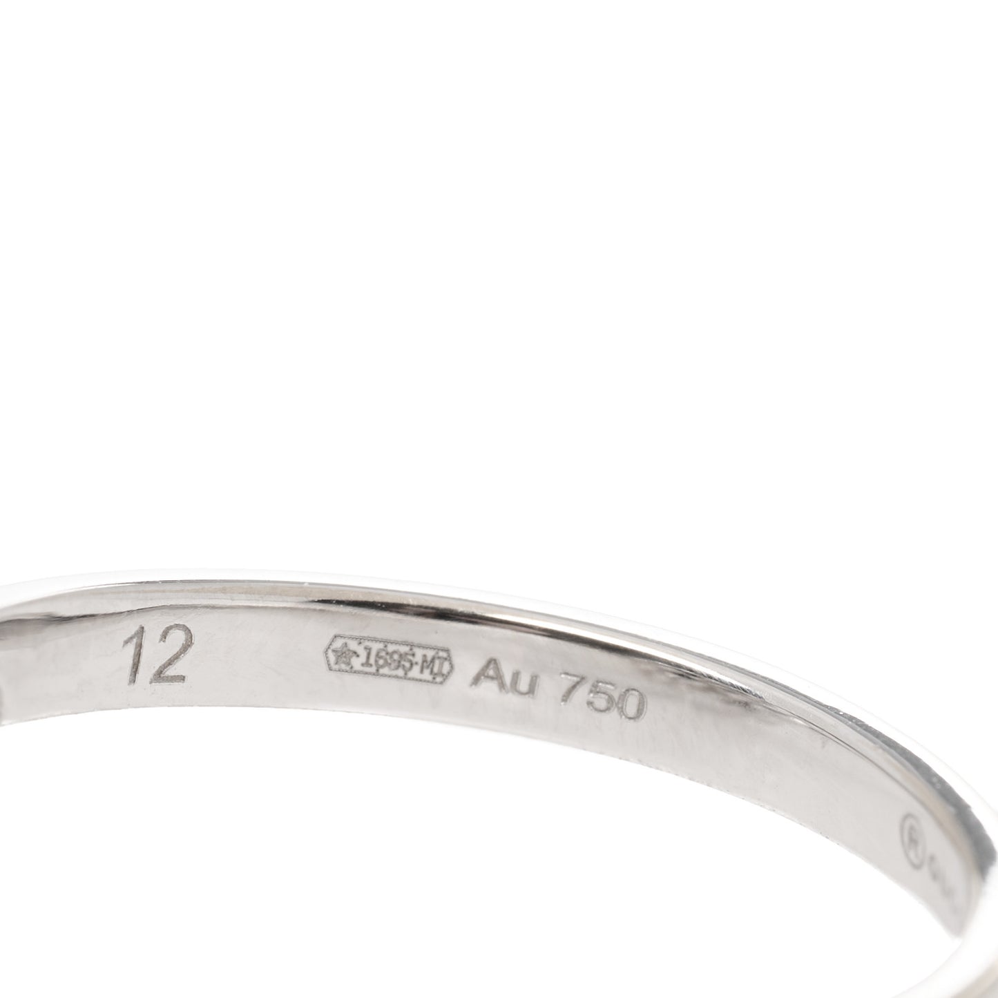 18K White Gold Pink Topaz Running G Ring 51 5.75