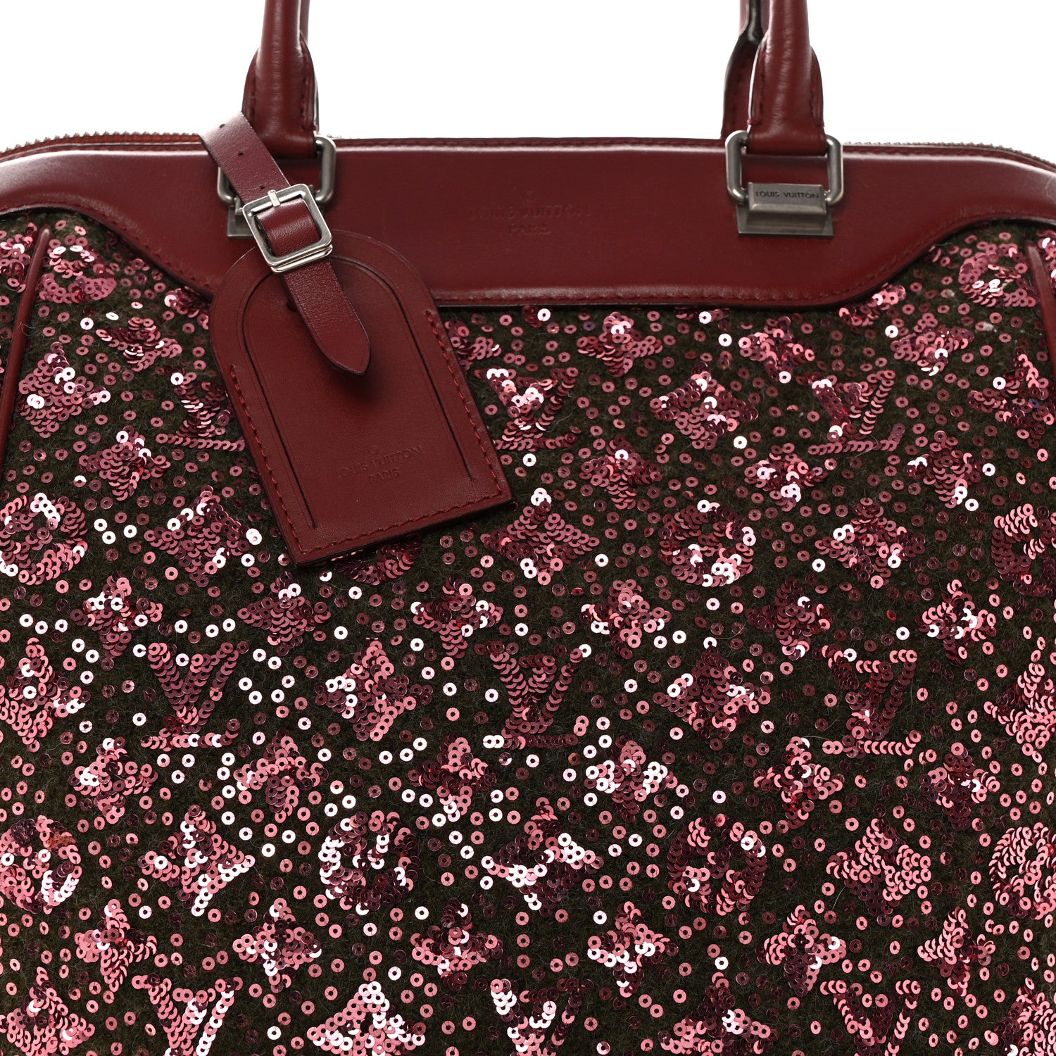 Louis Vuitton Sequin Monogram Sunshine Express North South Burgundy 7 of 10