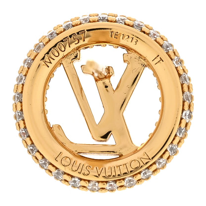 Louis Vuitton Metal Crystal Louise By Night Earrings Gold 4 of 4
