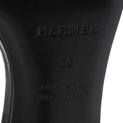 Hermes Calfskin Joy 105 Sandals 38.5 Black 7 of 9