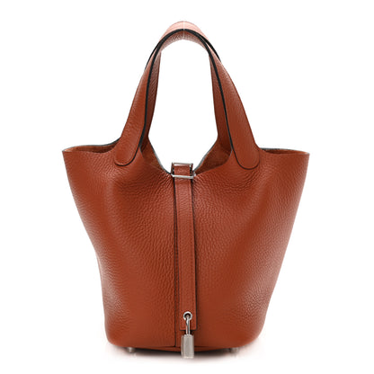 Hermes Taurillon Clemence Picotin Lock 18 PM Cuivre 1 of 10