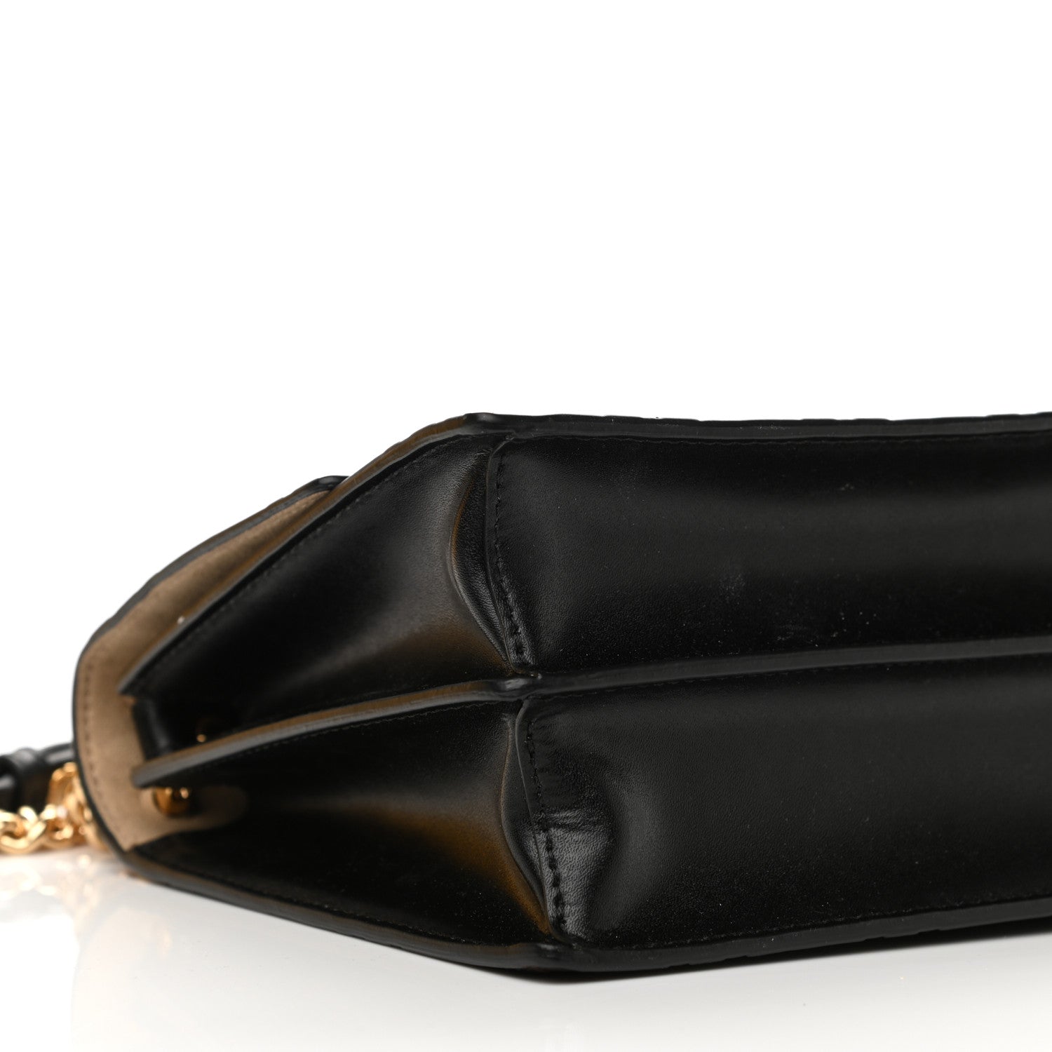Fendi Vitello Liberty Bi-Color FF 1974 Embossed Small Kan U Shoulder Bag Maya Black 9 of 11