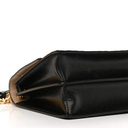 Fendi Vitello Liberty Bi-Color FF 1974 Embossed Small Kan U Shoulder Bag Maya Black 9 of 11