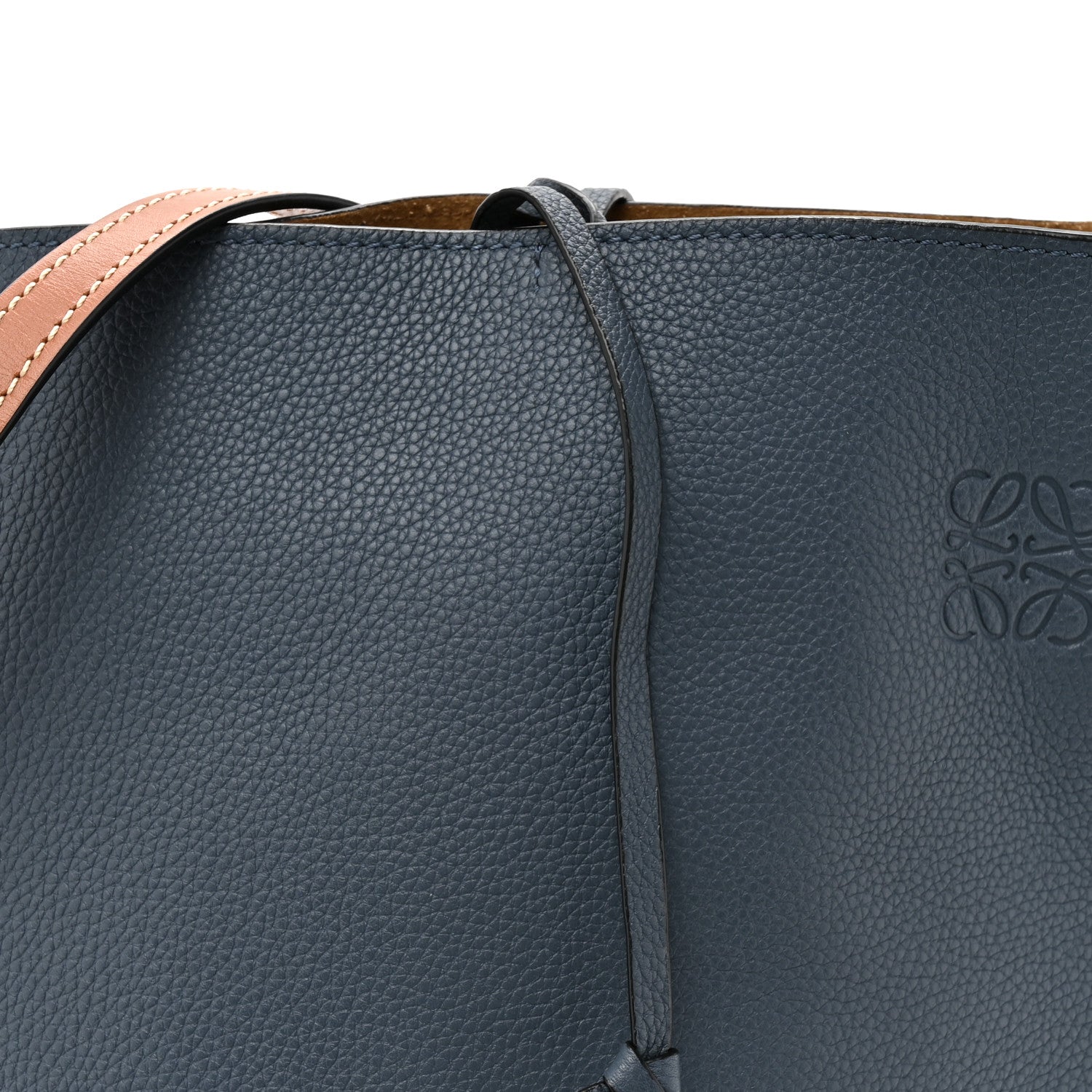 Loewe Calfskin Gate Bucket Bag Steel Blue 8 of 11