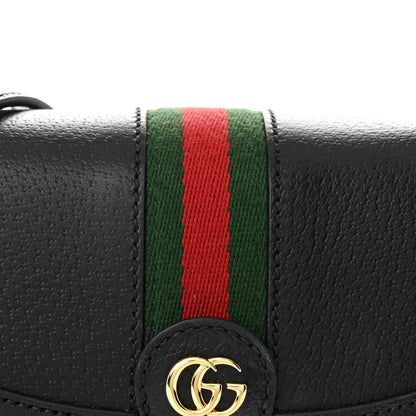 Gucci Textured Dollar Calfskin Web Small Ophidia Padlock Top Handle Bag Black 9 of 11