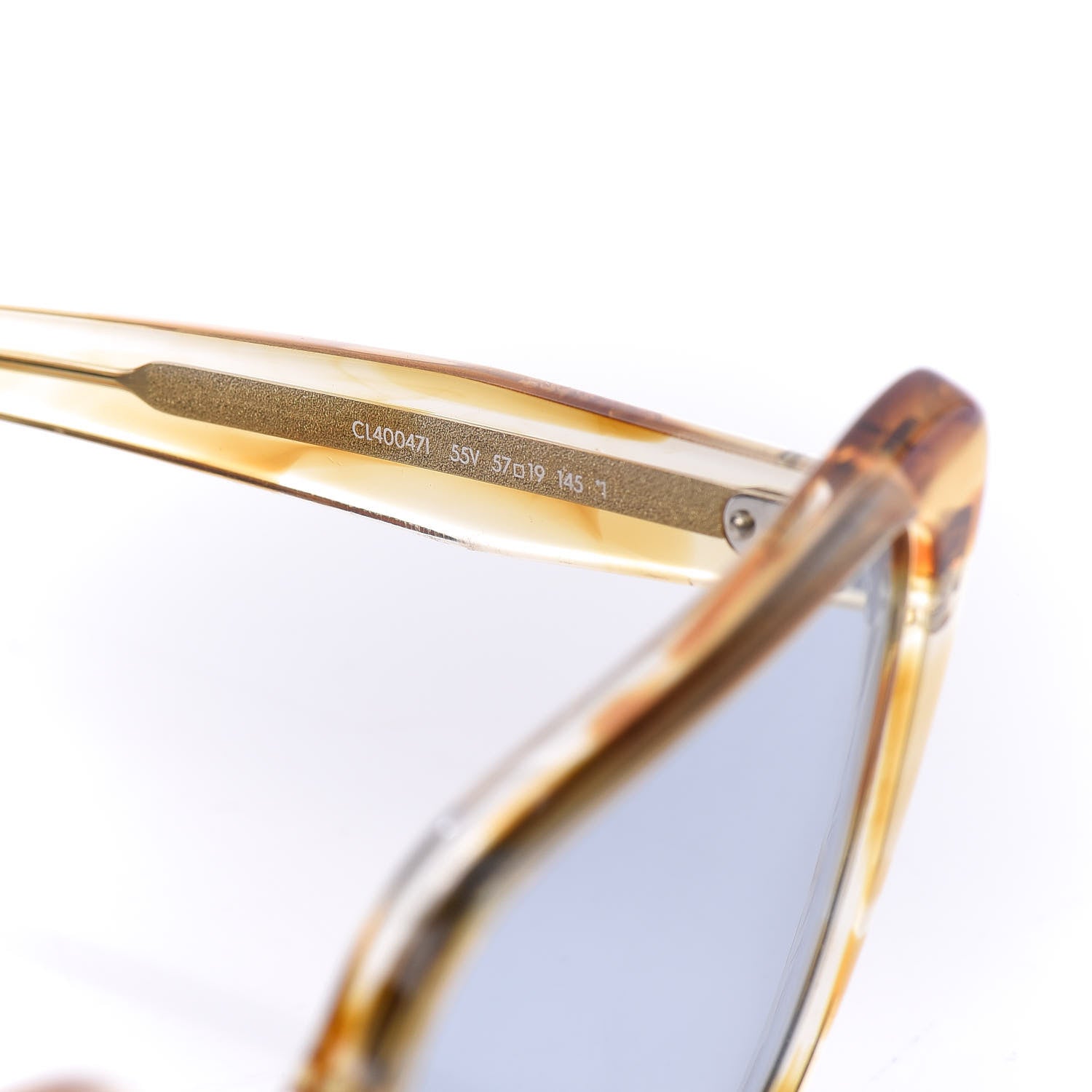 Celine Acetate Cat Eye Sunglasses CL400471 Yellow Blue 3 of 6