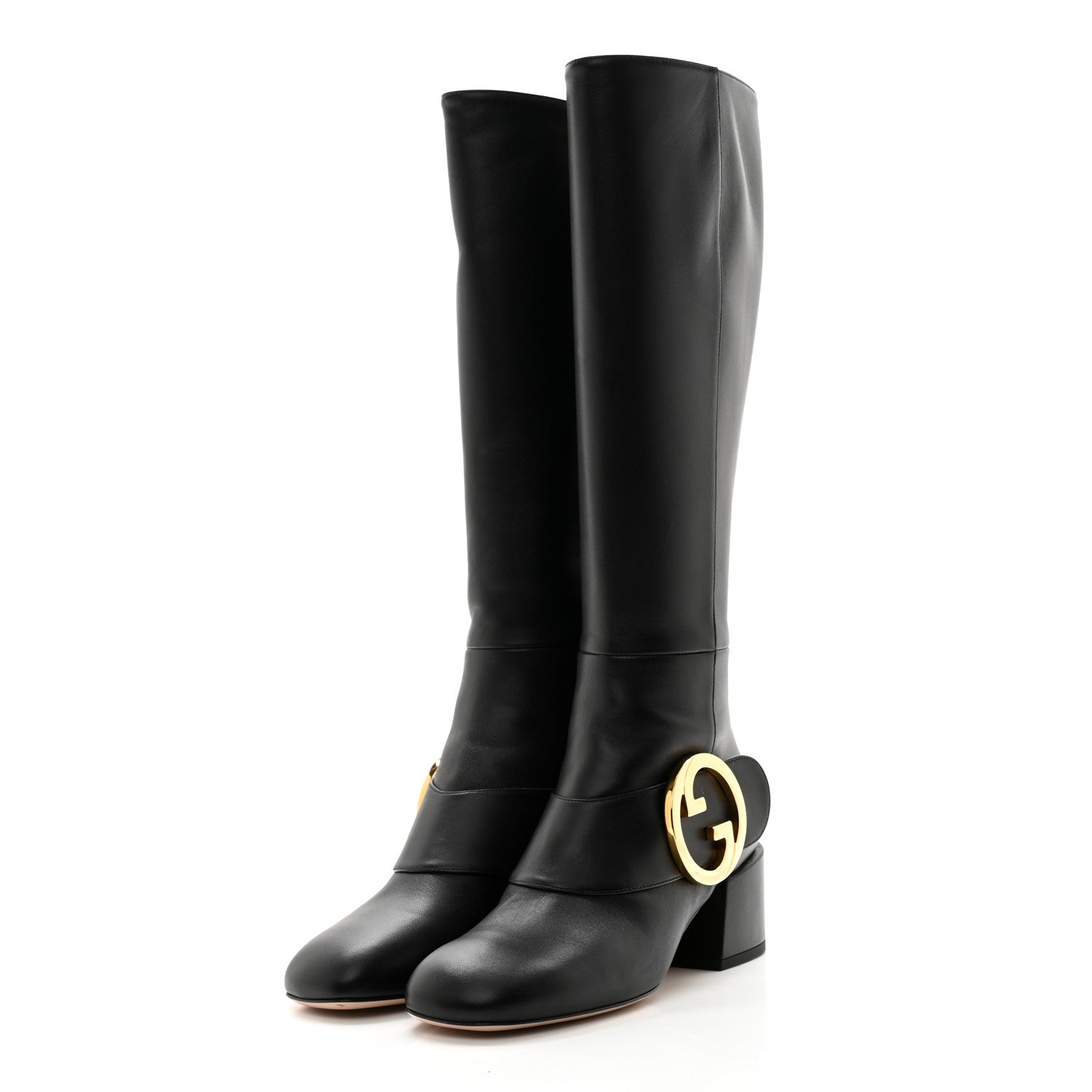 Gucci Nappa GG Blondie 55mm Knee High Boots 36 Black 3 of 11