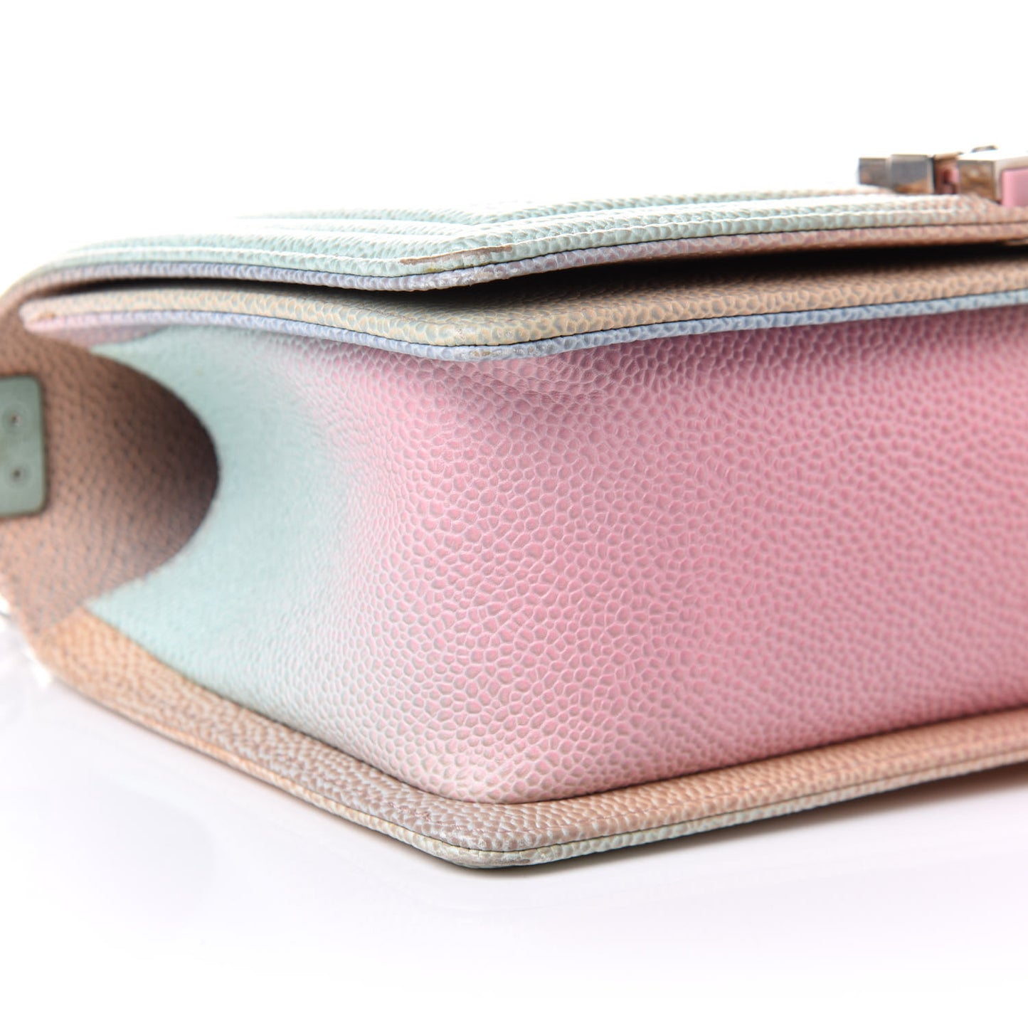 Caviar Quilted Medium Cuba Rainbow Boy Flap Pink Multicolor