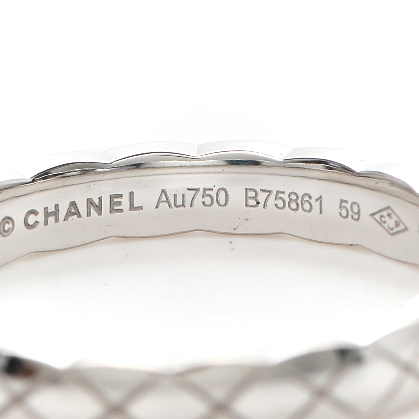 18K White Gold Mini Coco Crush Ring 59 8.75