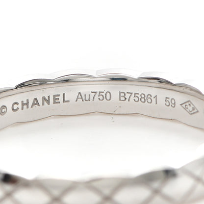 Chanel 18K White Gold Mini Coco Crush Ring 59 8.75 4 of 5