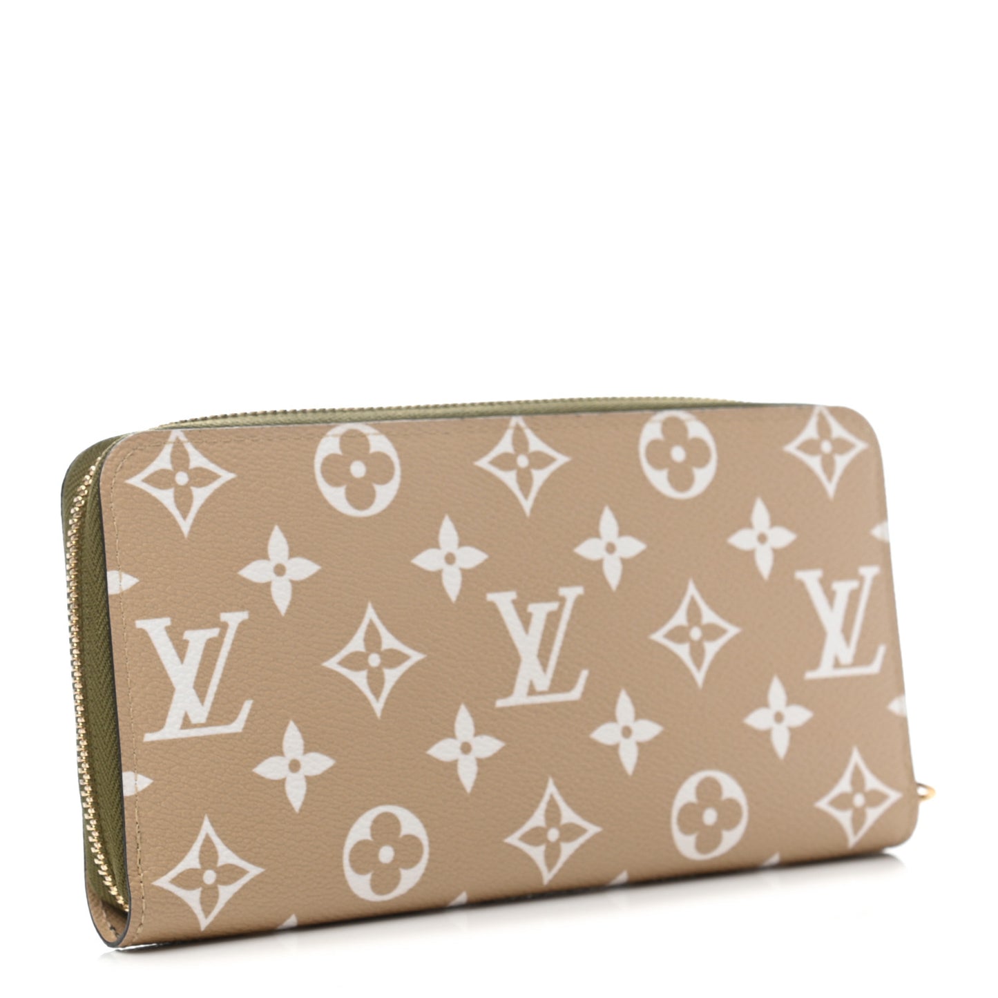Monogram Giant Zippy Wallet Kaki White