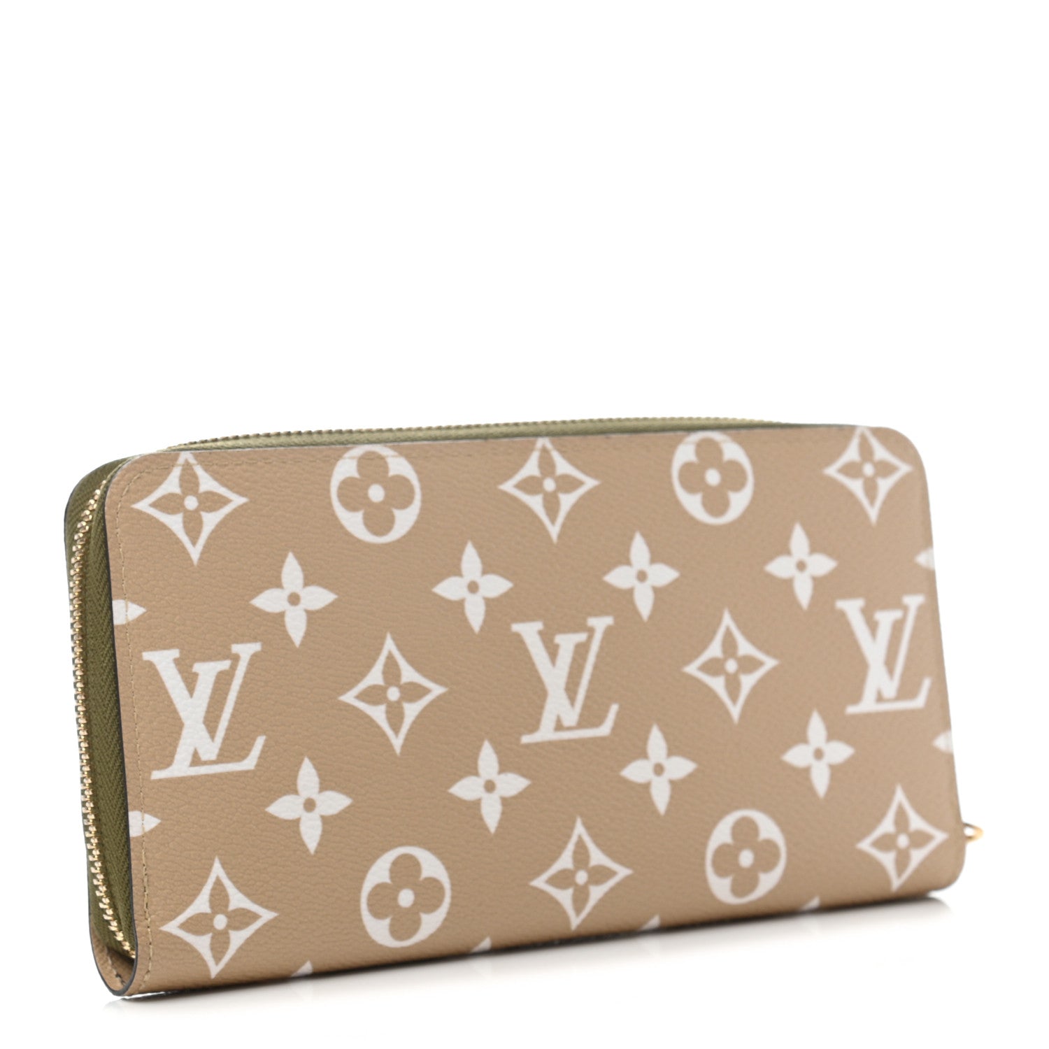 Louis Vuitton Monogram Giant Zippy Wallet Kaki White 4 of 7