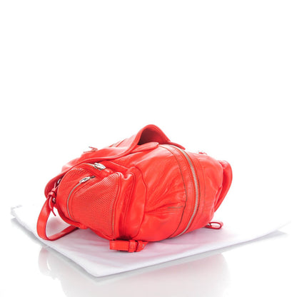 Alexander Wang Lambskin Marti Convertible Backpack Cola Rhodium Hardware 4 of 8