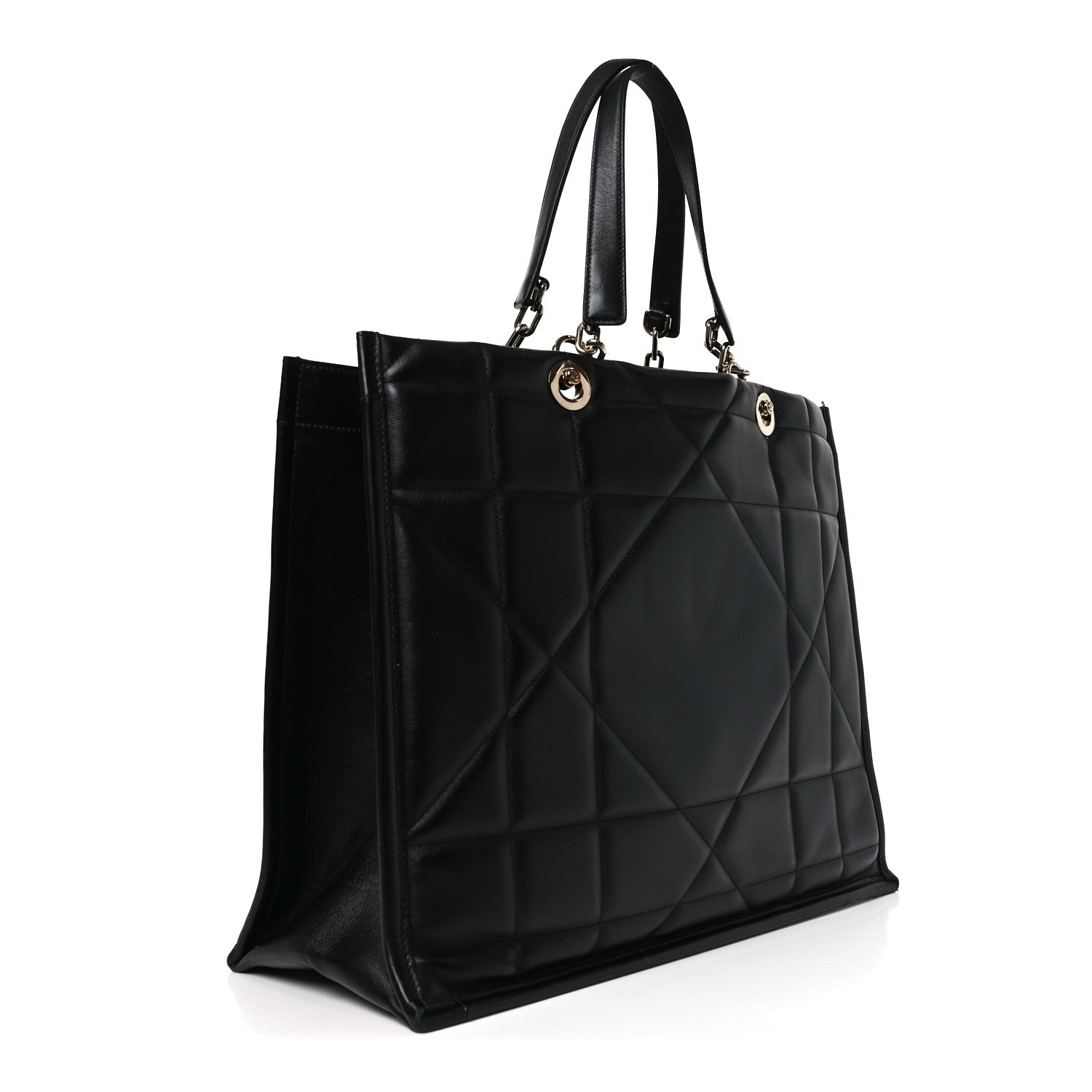 Christian Dior Calfskin Archicannage Large Essential Tote Black 3 of 11